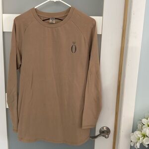 HERA/HERO  Shirt Mens M Street Style Gym Workout Tee Tan Cotton Stretch